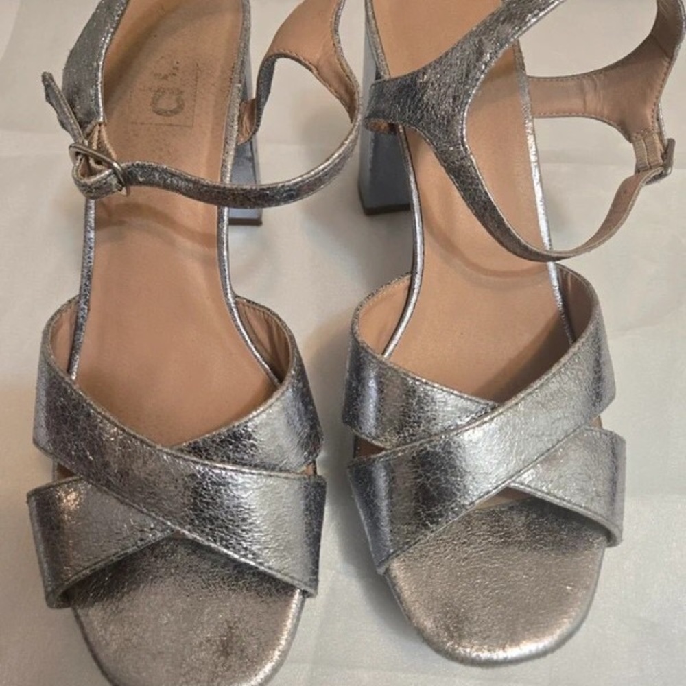 Silver Strappy Sandals